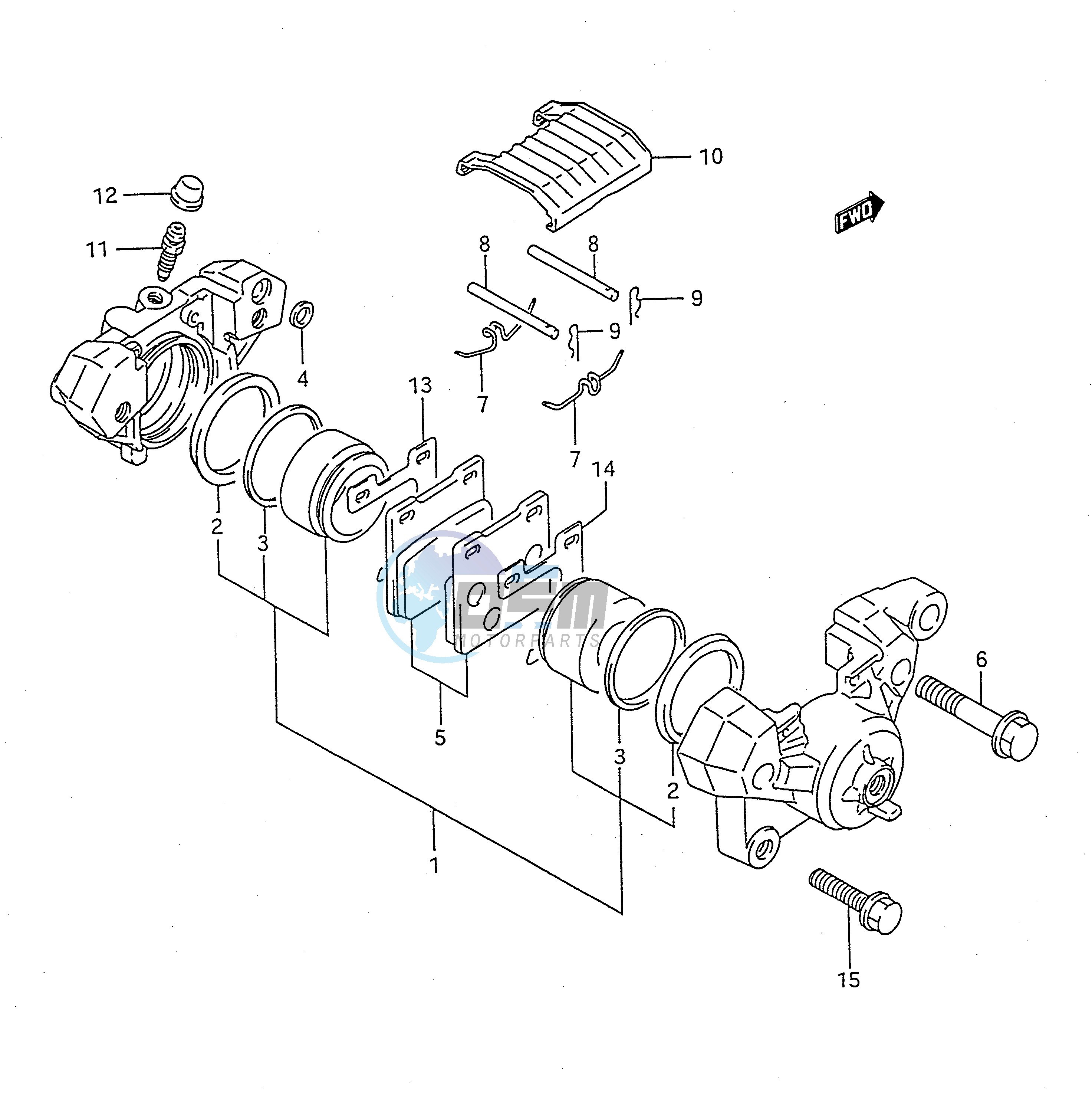 REAR CALIPER (MODEL P R S T)