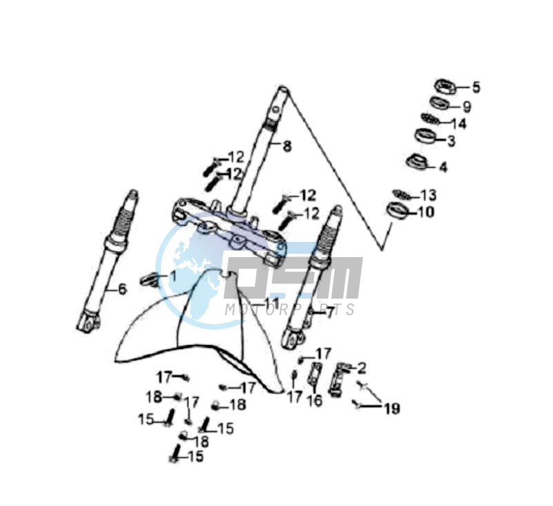 FRONT FORK/ FRONT FENDER / STEERING HEAD BEARING