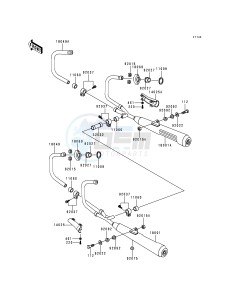 KZ 1000 P [POLICE 1000] (P15-P19) [POLICE 1000] drawing MUFFLER-- S- -