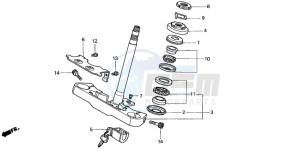 VT750C3 drawing STEERING STEM