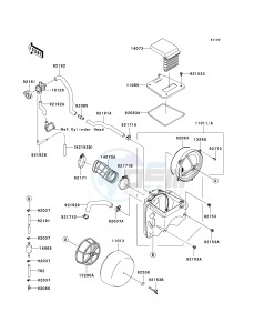 KLX 250 T [KLX250S] (T8F) T9F drawing AIR CLEANER