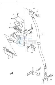 GSF250V (E24) Bandit drawing FRONT MASTER CYLINDER