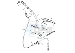 YA R AXIS 50 drawing STEERING HANDLE -CABLE