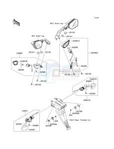 ZX 1000 E [NINJA ZX-10R] (E8F-E9FA) 0E9FA drawing TURN SIGNALS