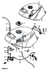 RG500 (E1) Gamma drawing FUEL TANK