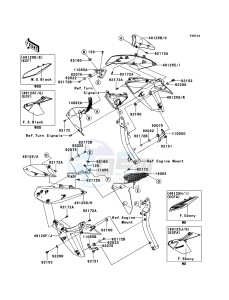 Z1000_ABS ZR1000ECF FR XX (EU ME A(FRICA) drawing Cowling(Center)