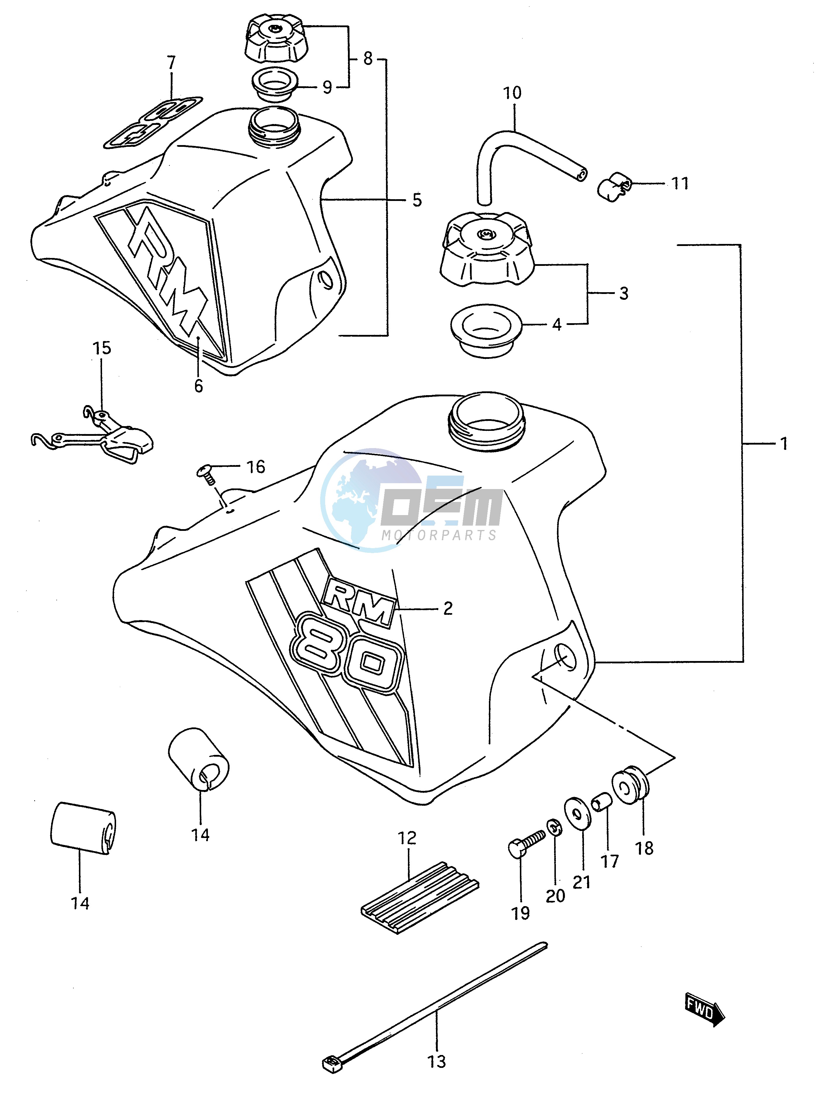 FUEL TANK (MODEL G H)