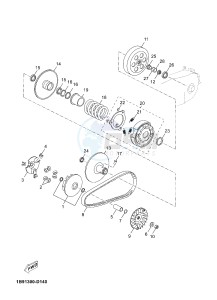 X-MAX125 XMAX 125 EVOLIS 125 (2ABF) drawing CLUTCH