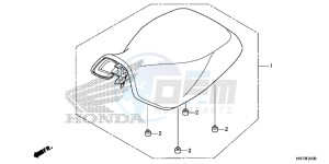 TRX420FA5G TRX420F Europe Direct - (ED) drawing SEAT