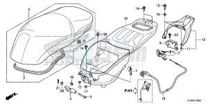 SH300D SH300i UK - (E) drawing LUGGAGE BOX/ SEAT