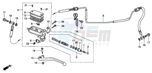 CBR1000F drawing CLUTCH MASTER CYLINDER