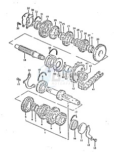 GSX750 (T-X) drawing TRANSMISSION