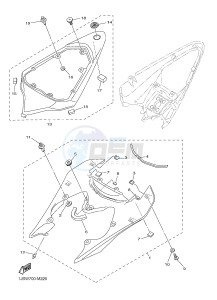 YZF-R6 600 R6 (2CXR) drawing SIDE COVER