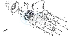 NTV650 drawing LEFT CRANKCASE COVER/ GENERATOR