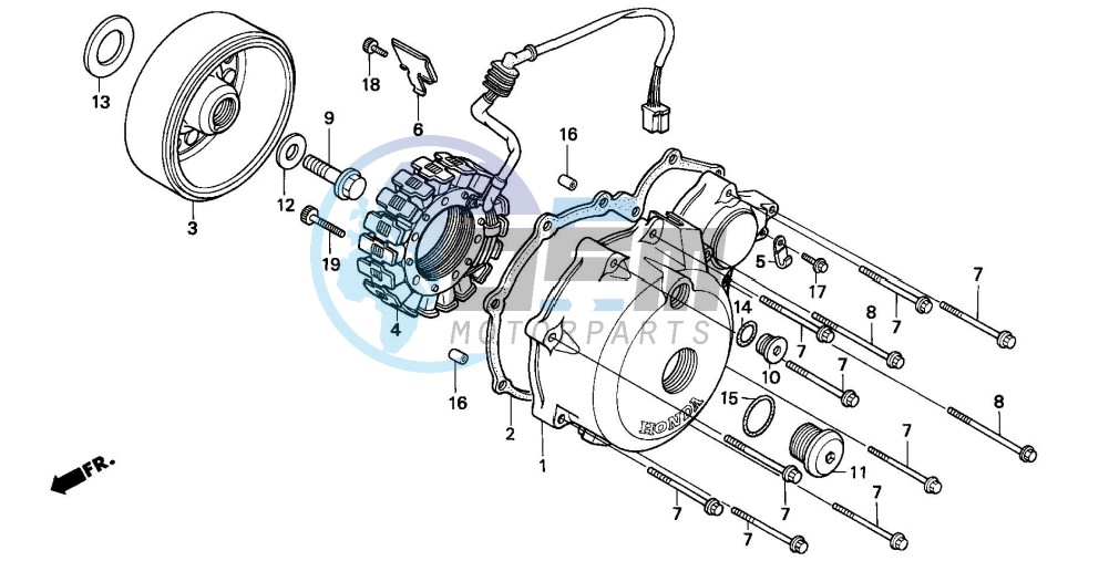 LEFT CRANKCASE COVER/ GENERATOR