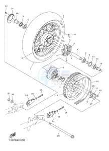 XVS950CU XV950R XV950 R-SPEC (2DX7) drawing REAR WHEEL