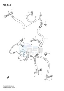 AN400 (E2) Burgman drawing FRONT BRAKE HOSE(AN400AK9 ZAK9 AL0 ZAL0)