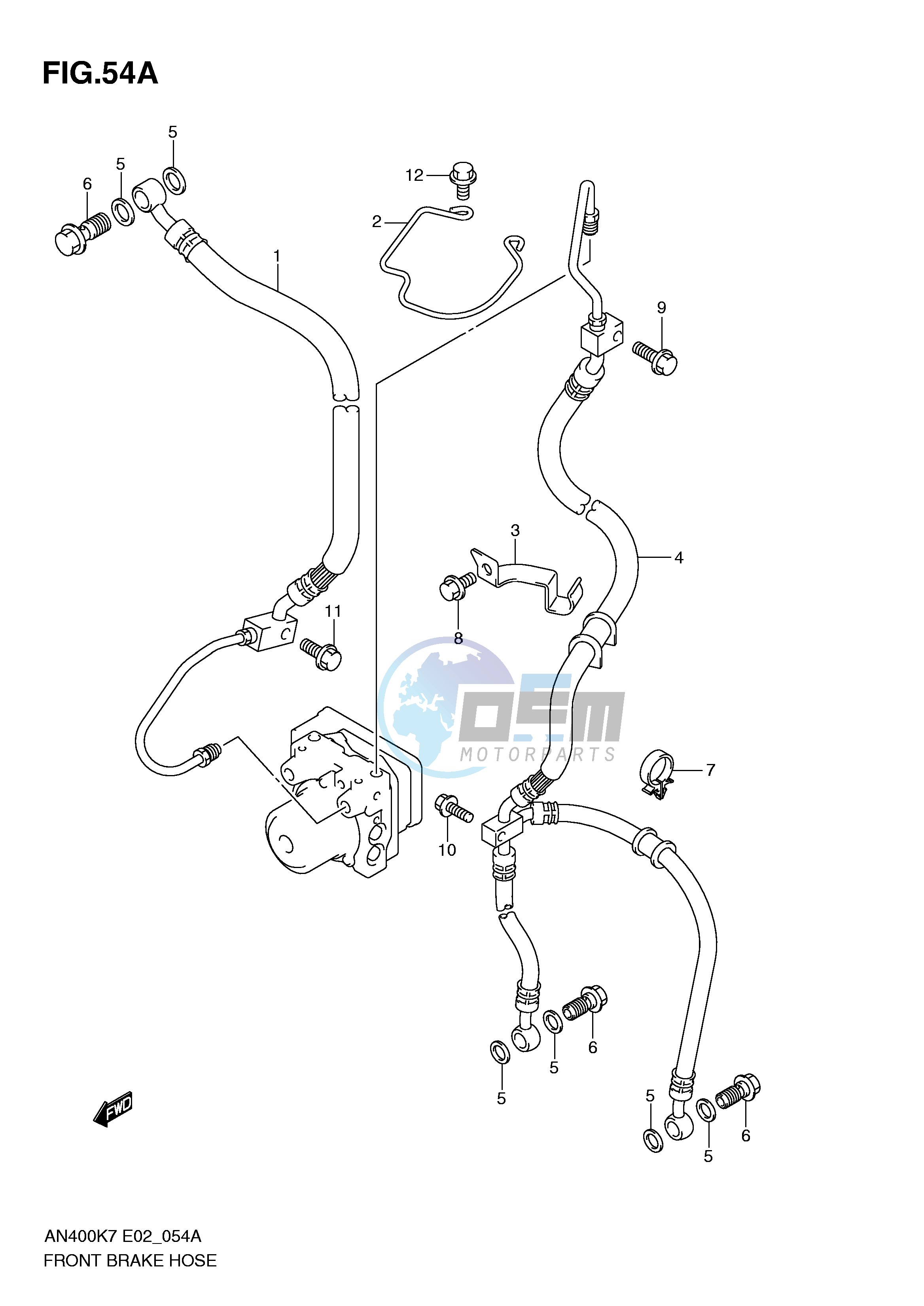 FRONT BRAKE HOSE(AN400AK9 ZAK9 AL0 ZAL0)