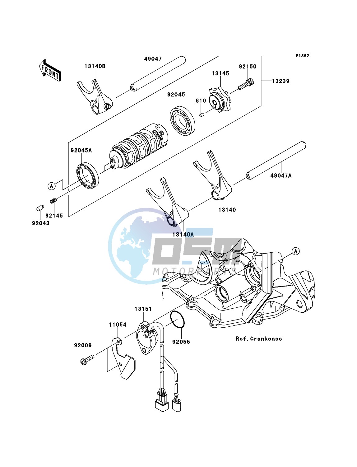 Gear Change Drum/Shift Fork(s)