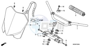 CRF450RA Europe Direct - (ED) drawing HANDLE PIPE/TOP BRIDGE