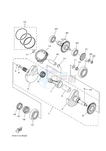 YFM700FWAD YFM70GPSH GRIZZLY 700 EPS SPECIAL EDITION (B1A5) drawing CRANKSHAFT & PISTON