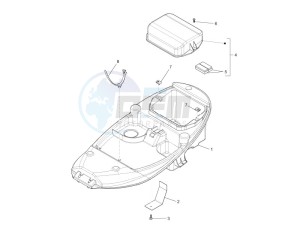 Liberty 50 4T PTT 2007-2012 (D) is drawing Helmet housing - Undersaddle