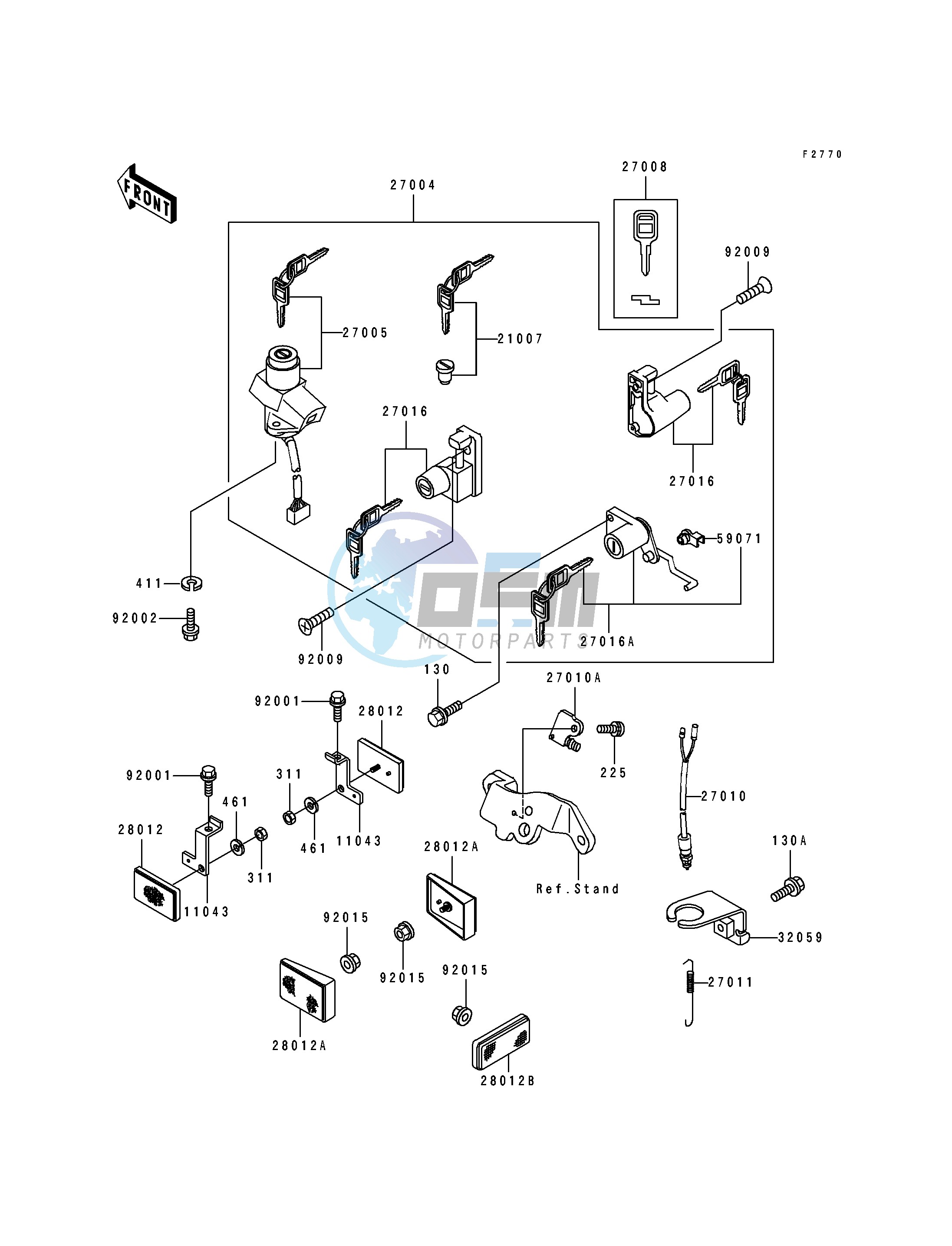 IGNITION SWITCH_LOCKS_REFIECTORS