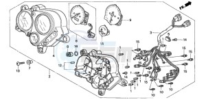 CB600F2 HORNET S drawing METER (CB600F22)