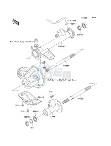 KLF 250 A [BAYOU 250] (A6F-A9F) A7F drawing REAR AXLE