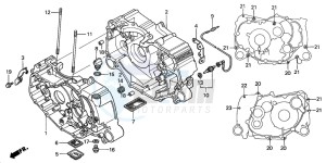 TRX350TE FOURTRAX 350 ES drawing CRANKCASE