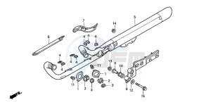 VT750C2 drawing EXHAUST MUFFLER