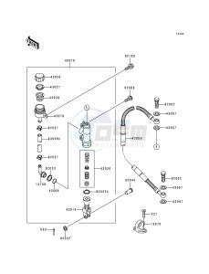 KX 80 R [KX80] (R6-R7) [KX80] drawing REAR MASTER CYLINDER