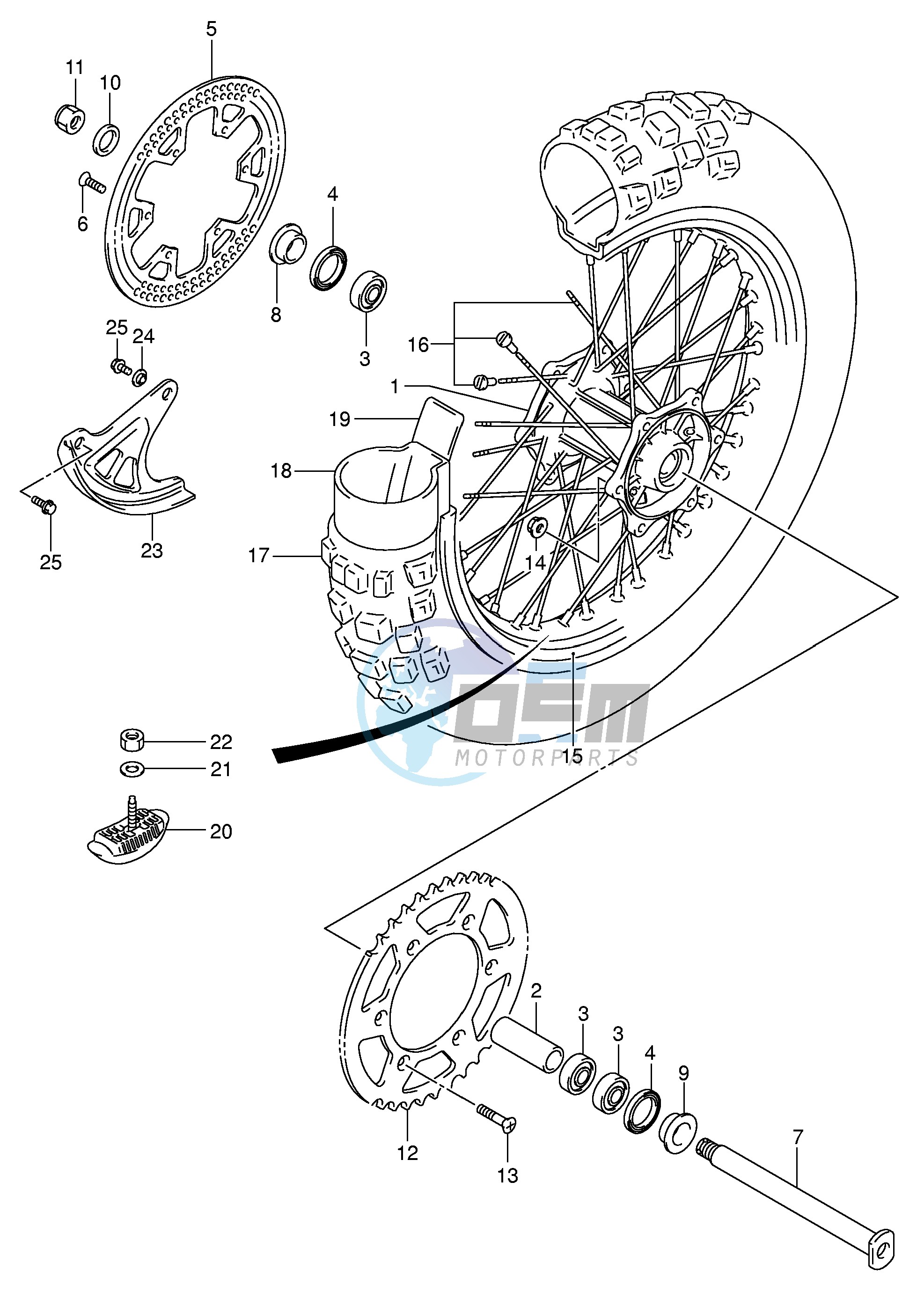 REAR WHEEL (MODEL K5)