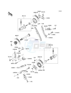 KRF 750 G [TERYX 750 FI 4X4] (G9F) G9F drawing CAMSHAFT-- S- -_TENSIONER