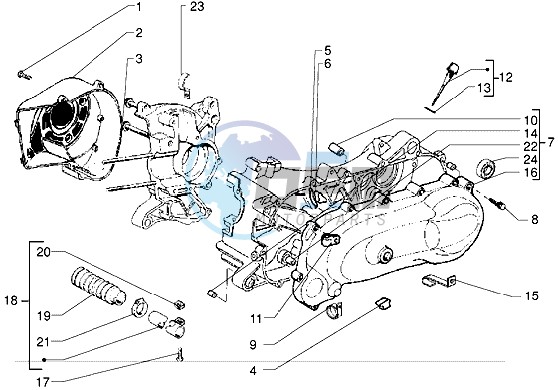 Clutch cover - scrool cover