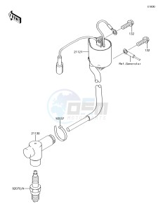 KX85 KX85CGF EU drawing Ignition System