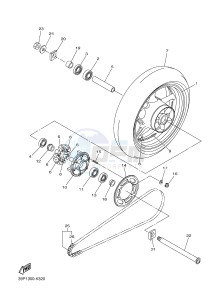 FZ8-N 800 FZ8 (NAKED) (39PL) drawing REAR WHEEL