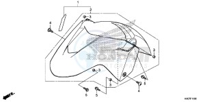 NSS125DF Forza 125 - NSS125D Europe Direct - (ED) drawing FRONT FENDER