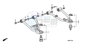 TRX250XA Europe Direct - (ED) drawing FRONT ARM