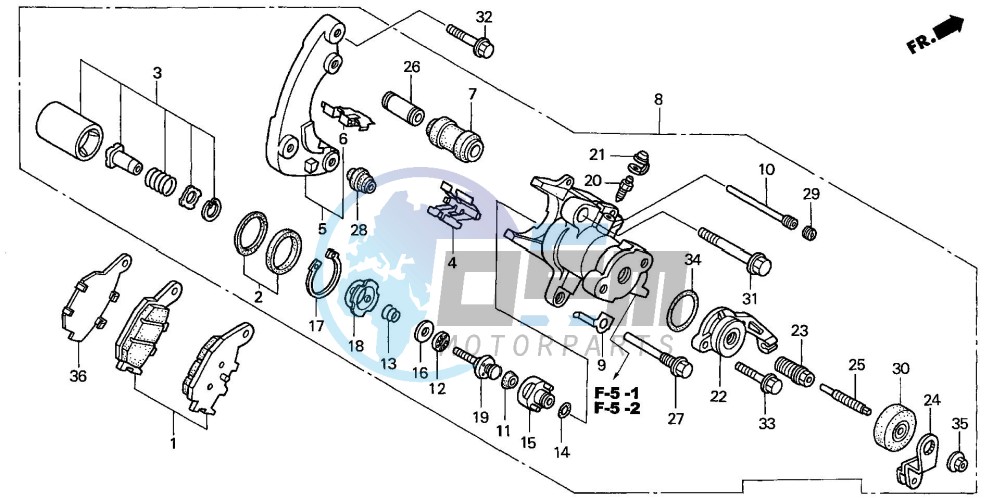 REAR BRAKE CALIPER