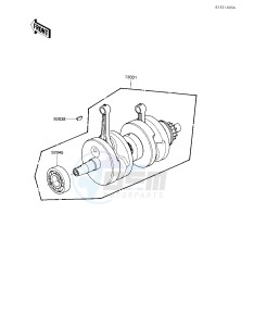 EX 305 B [GPZ 305] (B1) [GPZ 305] drawing CRANKSHAFT