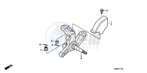 TRX250X9 Australia - (U) drawing KNUCKLE