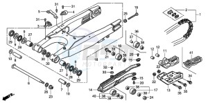 CRF450R drawing SWINGARM