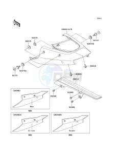 ZX 1200 A [NINJA ZX-12R] (A1) [NINJA ZX-12R] drawing SIDE COVERS_CHAIN COVER