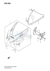 GSX-R750 (E3-E28) drawing COWLING BODY (MODEL K9)