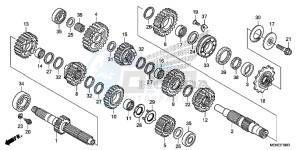 CRF450RG CRF450R Europe Direct - (ED) drawing TRANSMISSION