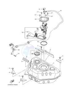 MW125 TRICITY 125 (2CMJ 2CMK) drawing FUEL TANK