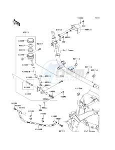 VN 900 C [VULCAN 900 CUSTOM] (7F-9FA) C9F drawing REAR MASTER CYLINDER