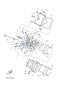 YZF-R125A YZF-R125 ABS R125 (5D7T 5D7T 5D7T 5D7T) drawing CYLINDER HEAD