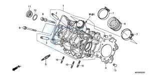 NC700XAD NC700X ABS Europe Direct - (ED) drawing CYLINDER HEAD